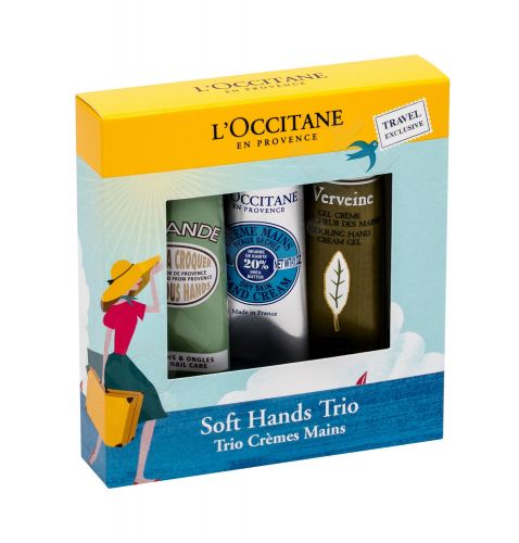 L´Occitane Almond, rinkinys rankų kremas moterims, (rankų kremas 30 ml + rankų kremas Shea Butter 30 ml + rankų kremas Verveine 30 ml)