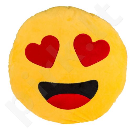 Pliušinė pagalvė "Emocija: širdelės" (50cm)
