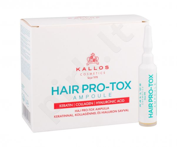 Kallos Cosmetics Hair Pro-Tox, Ampoule, plaukų serumas moterims, 10x10ml