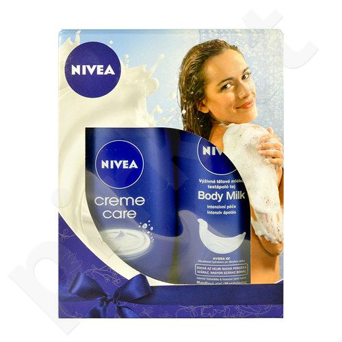 Nivea Creme Care, rinkinys dušo želė moterims, (250ml Creme Care kremas Shower + 250ml Body Nourishing Milk)
