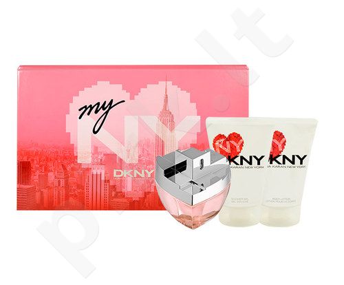 DKNY DKNY My NY, rinkinys kvapusis vanduo moterims, (EDP 100ml + 100ml kūno pienelis + 100ml dušo želė)