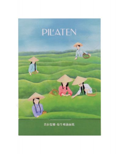 Pilaten Native Blotting Paper, Green Tea, drėgnosios servetėlės moterims, 100pc