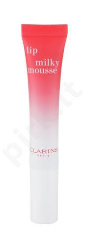 Clarins Lip Milky Mousse, lūpų balzamas moterims, 10ml, (01 Milky Strawberry)