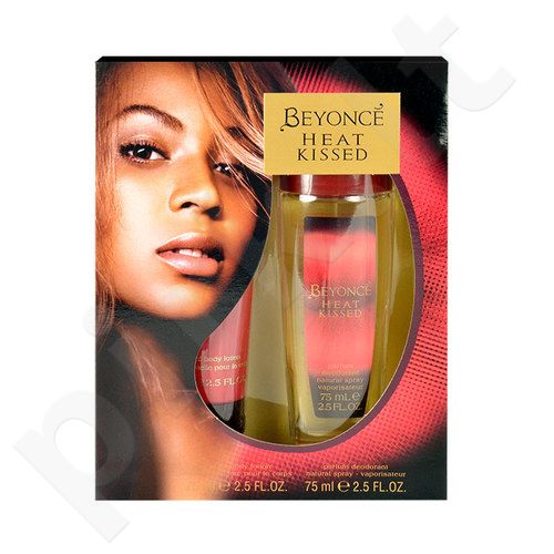 Beyonce Heat Kissed, rinkinys dezodorantas moterims, (dezodorantas 75ml + 75ml kūno losjonas)