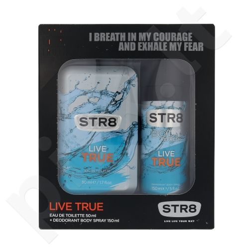 STR8 Live True, rinkinys tualetinis vanduo vyrams, (EDT 50 ml + dezodorantas 150 ml)
