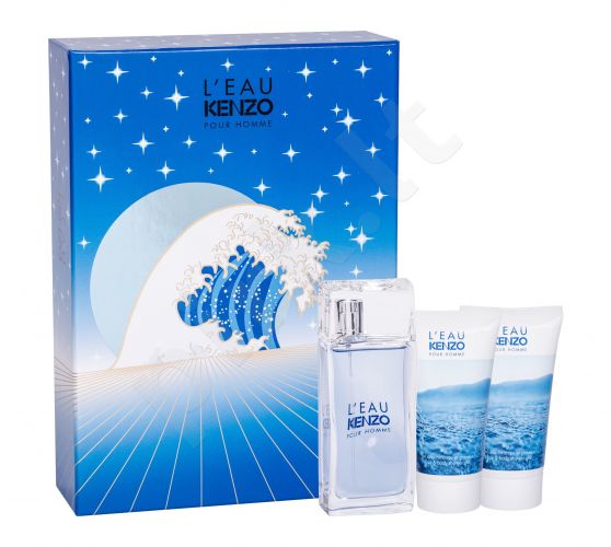 KENZO L´Eau Kenzo Pour Homme, rinkinys tualetinis vanduo vyrams, (EDT 50 ml + dušo želė 2 x 50 ml)