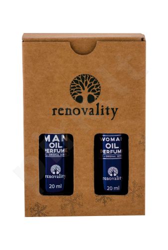 Renovality Oil Perfume, Original Series, rinkinys parfumuotas aliejus moterims, (Woman Perfumed Oil 20 ml + Man Perfumed Oil 20 ml)