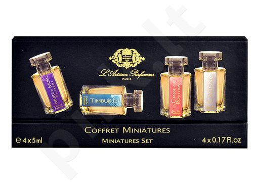 L´Artisan Parfumeur Mini Set 1, rinkinys kvapusis vanduo moterims ir vyrams, (5ml EDP Caligna + 5ml EDT La Chasse aux Papillons + 5ml EDP Mure et Musc Extreme + 5ml EDT Timbuktu)