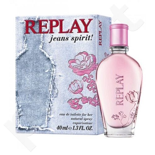 Replay Jeans Spirit! For Her, tualetinis vanduo moterims, 40ml