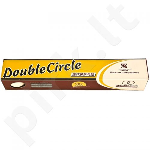 Stalo teniso kamuoliukai Double Circle 6 vnt. baltas