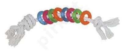 Žaislas virvė su žiedukais 30cm