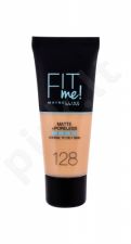 Maybelline Fit Me!, Matte + Poreless, makiažo pagrindas moterims, 30ml, (128 Warm Nude)