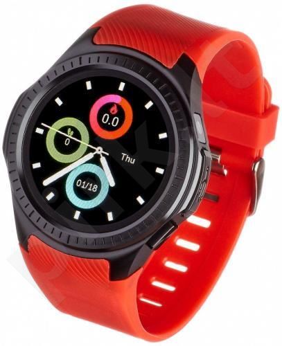 Smartwatch, Zegarek Sportowy Garett Multi 3 Czarno - Czerwony