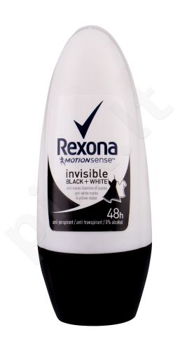 Rexona Motionsense, Invisible Black + White, antiperspirantas moterims, 50ml