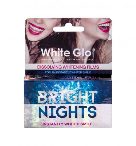 White Glo Bright Nights, Whitening Films, dantų balinimui moterims ir vyrams, 6pc