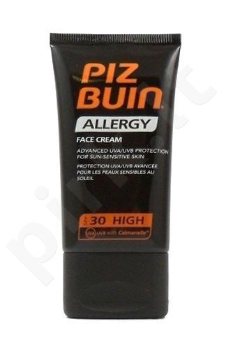 PIZ BUIN Allergy, Sun Sensitive Skin Face Cream, veido apsauga nuo saulės moterims, 40ml [pažeista pakuotė]