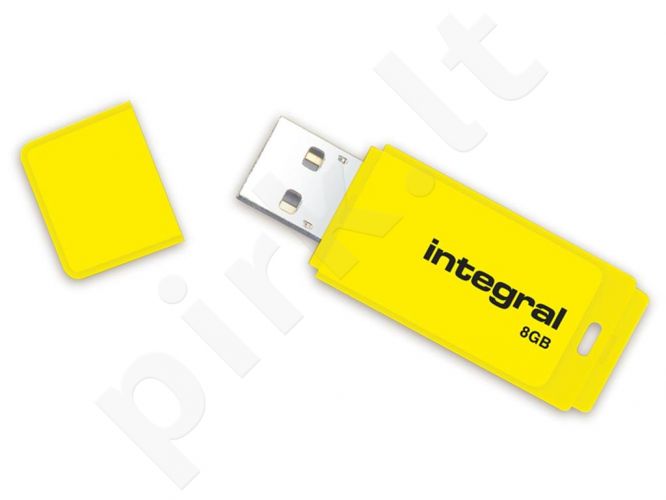 Atmintukas Integral Neon 8GB, Geltonas