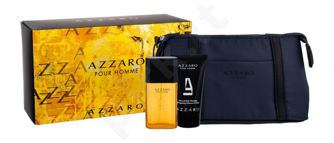Azzaro Azzaro Pour Homme, rinkinys tualetinis vanduo vyrams, (EDT 30 ml + dušo želė 50 ml + kosmetika krepšys)