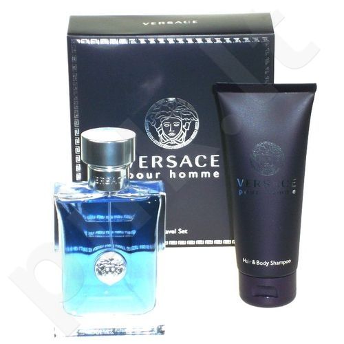 Versace Pour Homme, rinkinys tualetinis vanduo vyrams, (EDT 100ml + 100ml dušo želė)