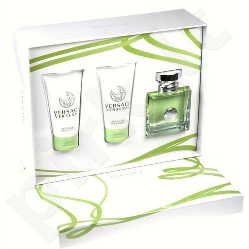 Versace Versense, rinkinys tualetinis vanduo moterims, (EDT 50ml + 50ml kūno losjonas + 50ml dušo želė)