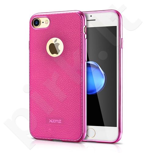 Elegant TPU leather back cover case, pink (iPhone 7/8)
