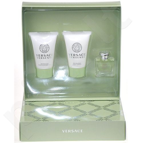 Versace Versense, rinkinys tualetinis vanduo moterims, (EDT 5ml + 25ml dušo želė + 25ml kūno losjonas)