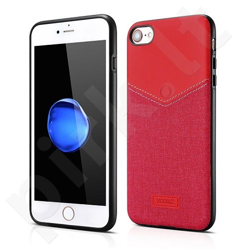 V-Neck PU back cover case, red (iPhone 7/8)