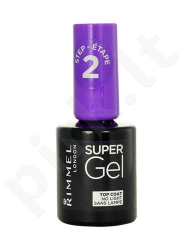 Rimmel London Super Gel, Top Coat, nagų lakas moterims, 12ml