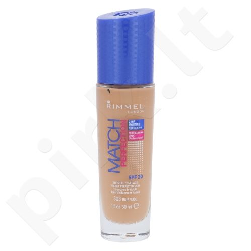 Rimmel London Match Perfection, SPF20, makiažo pagrindas moterims, 30ml, (303 True Nude)