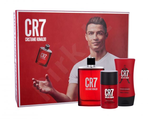 Cristiano Ronaldo CR7, rinkinys tualetinis vanduo vyrams, (EDT 100 ml + pieštukinis dezodorantas 75 ml + balzamas po skutimosi 100 ml)