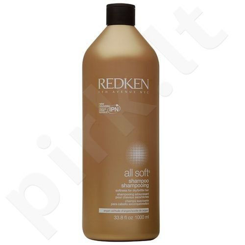 Redken All Soft, šampūnas moterims, 1000ml