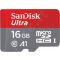 SANDISK ULTRA ANDROID microSDHC 16 GB 98MB/s A1 Cl.10 UHS-I + ADAPTER