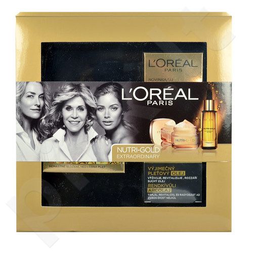 L´Oreal Paris Nutri Gold Extraordinary rinkinys moterims, (50ml Nutri Gold Extraordinary dieninis kremas + 30ml Nutri Gold Extraordinary Oil)