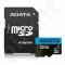 Atminties kortelė ADATA Premier 32GB MicroSDHC UHS-I Class10 su adapteriu 85MB/s