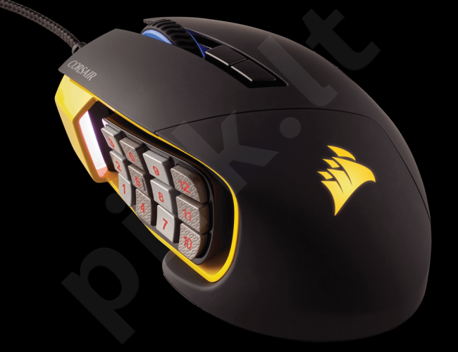 Corsair Scimitar PRO RGB Optical MOBA/MMO Gaming Mouse - Yellow