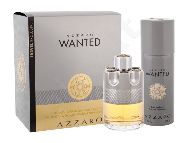 Azzaro Wanted, rinkinys tualetinis vanduo vyrams, (EDT 100 ml + dezodorantas 150 ml)