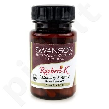 Swanson Best Weight-Controll Formulas Aviečių ketonai (Raspberry Ketones) N60 maisto papildas 
