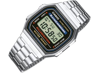 Casio Retro Collection A168WA-1WDF vyriškas laikrodis-chronometras