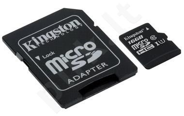 Kingston 16GB microSDHC Canvas Select 80R CL10 UHS-I Card + SD Adapter