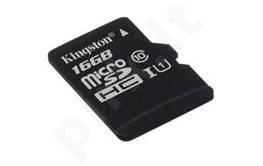 Kingston 16GB microSDHC Canvas Select 80R CL10 UHS-I Single Pack-w/o Adapter