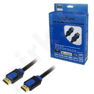 Kabelis HDMI LogiLink High Speed su Ethernet v.1,4 su 3D, 10m