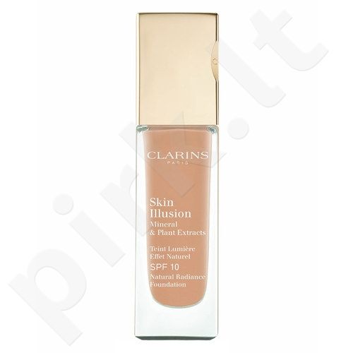 Clarins Skin Illusion, SPF10, makiažo pagrindas moterims, 30ml, (110 Honey)