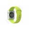 Laikrodis Apple Watch sport 38mm sidabrinis rėmelis žalias dirželis