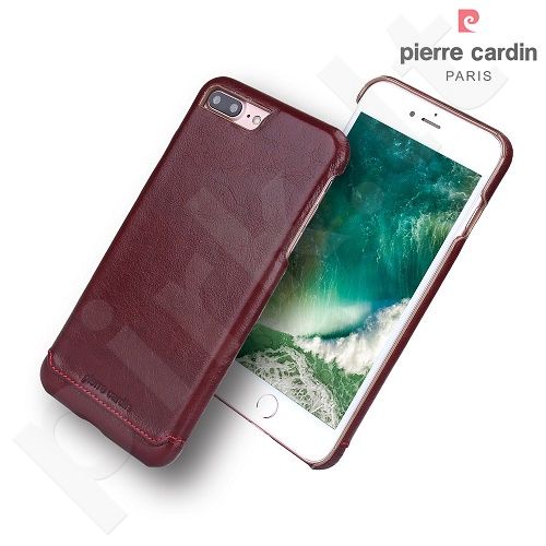 Leather back cover case, Pierre Cardin, red (iPhone 7 Plus/ 8 Plus)