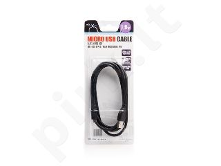 Natec kabelis USB 2.0 micro USB AM-MBM5P 1,8M, juodas, blister
