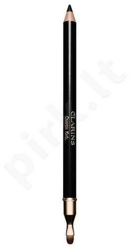 Clarins Crayon Khol, With Brush & Sharpener, akių kontūrų pieštukas moterims, 1,05g, (01 Intense Black)