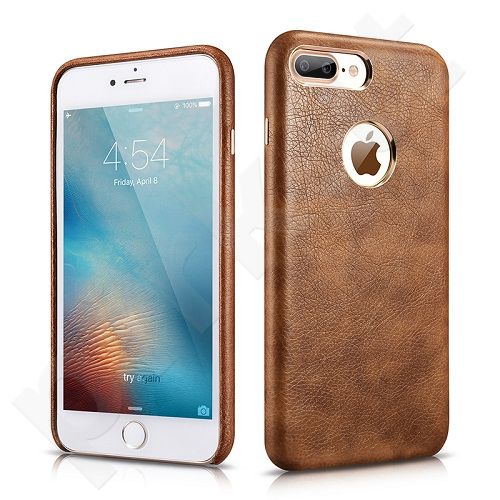 Back cover case with logo space, PU, brown (iPhone 7 Plus/ 8 Plus)