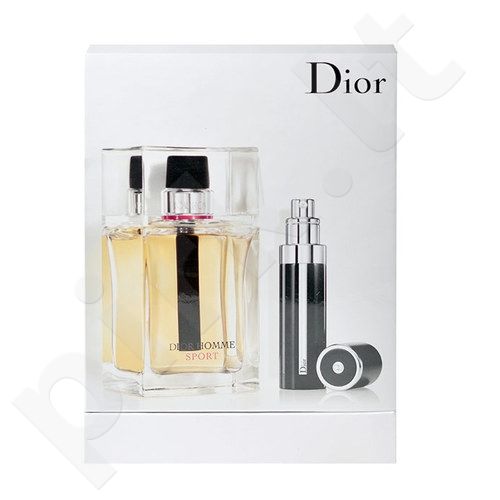 Christian Dior Dior Homme Sport, rinkinys tualetinis vanduo vyrams, (EDT 100ml + EDT 7,5ml daugkartinis (papildymas (refill)able) travel purškiklis)