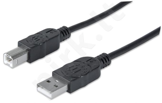MANHATTAN Kabelis USB 2.0 A-B M/M 1m juodas
