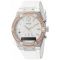 GUESS laikrodis Crystal 41mm silikonine apyrankė baltas